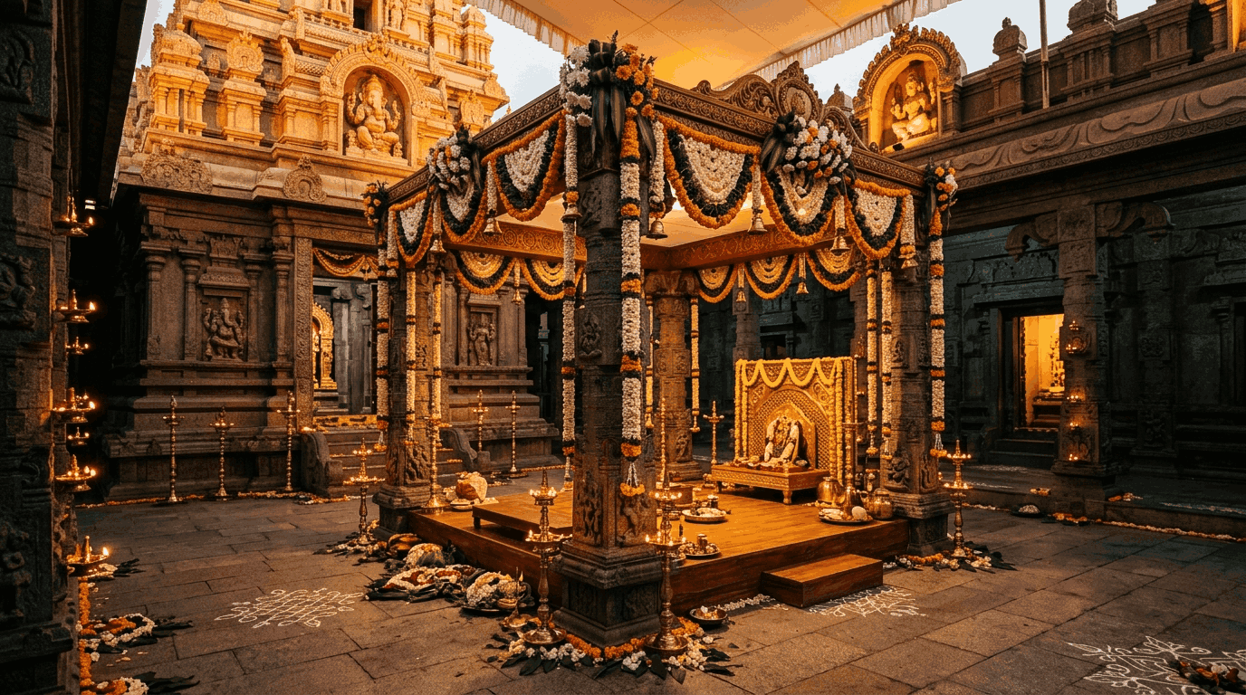 South Indian Temple Mandap